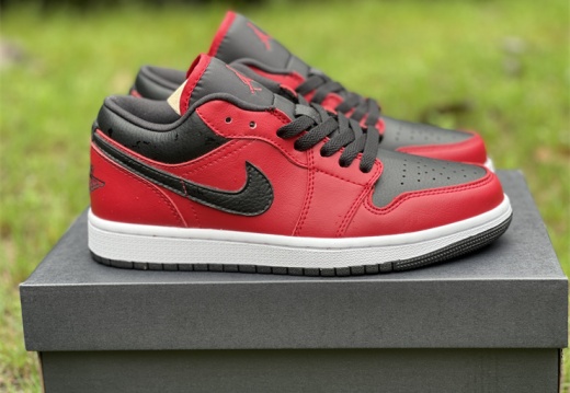 Air jordan 1 low Gym Red Black Pebbled 553560-605 36-46